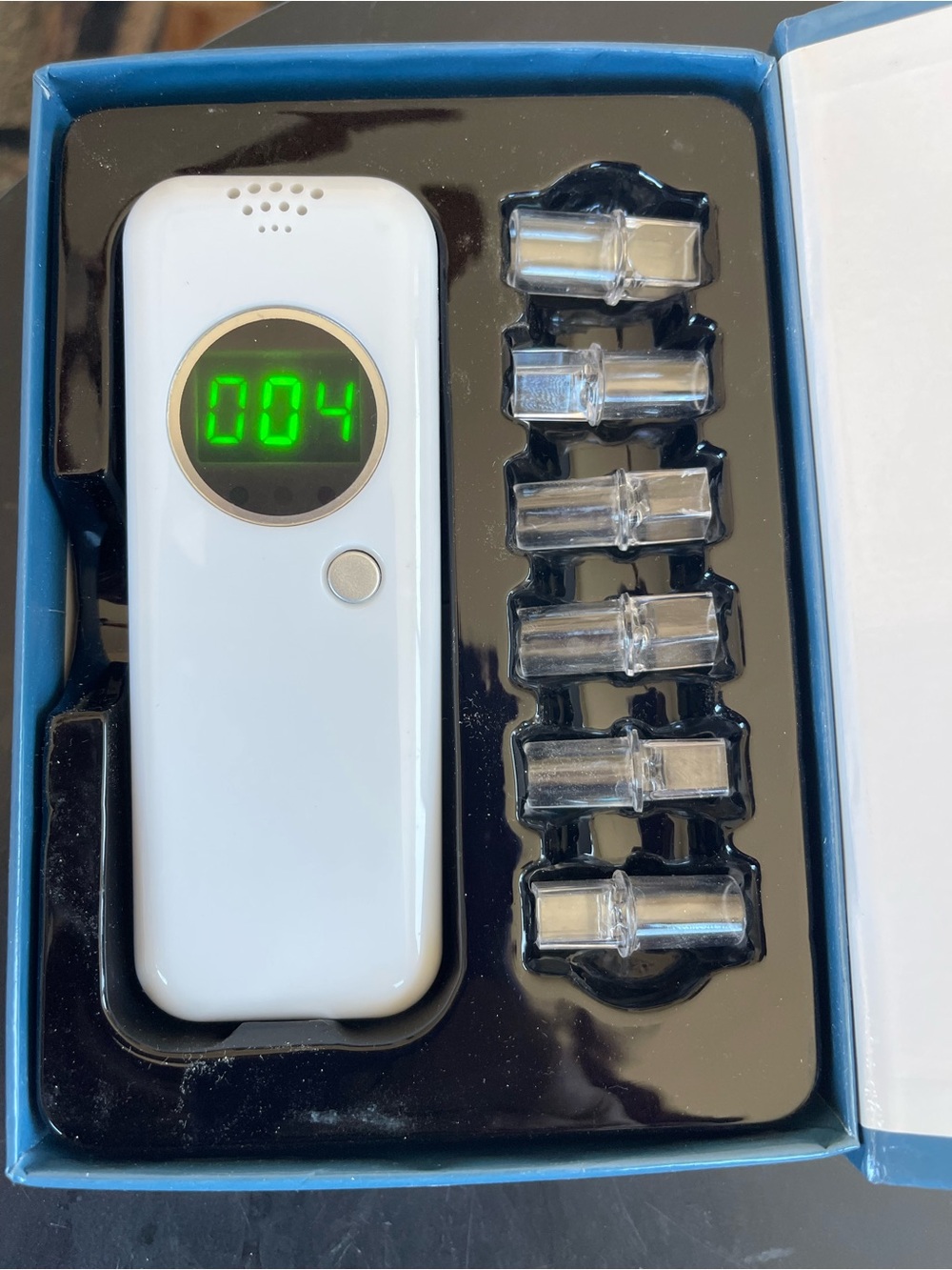 White Portable Breathalyzer with LED Display